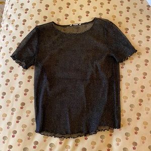 BLACK SPARKLY TEE